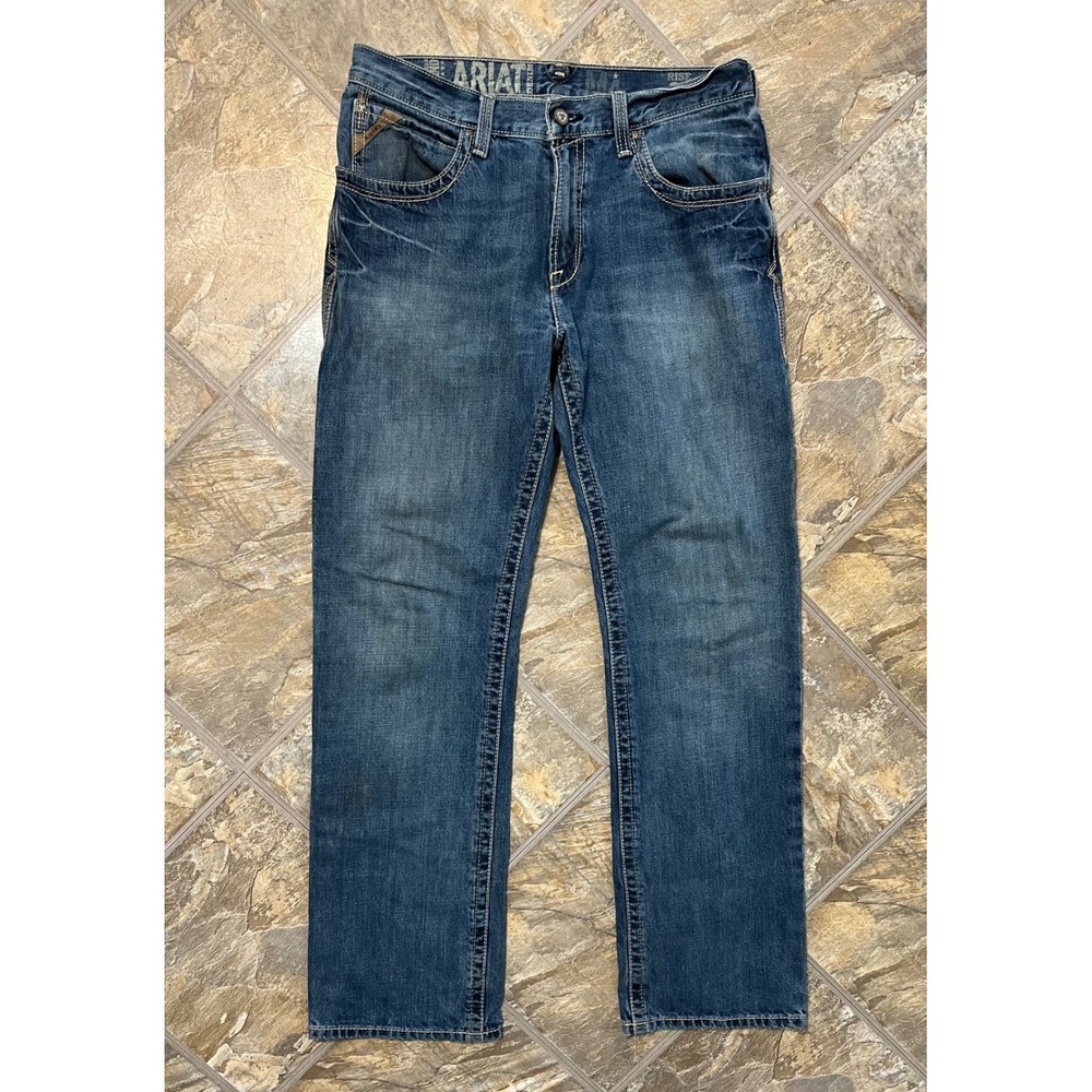 Ariat M4 Low Rise Bootcut Men 33/34 Blue Good Denim Jeans